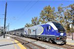 Amtrak Train # 538 heads away from San Jose Diridon Station